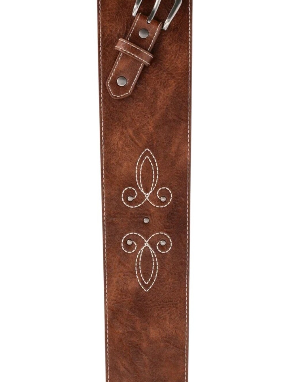 Madden NYC Wide Faux Leather Western Belt with Embroidery Woman's Size 2X/3X - Picture 2 of 3